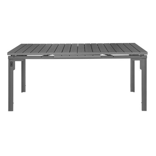 Bolero Valletta Grey Slatted Extendable Outdoor Dining Table Bolero