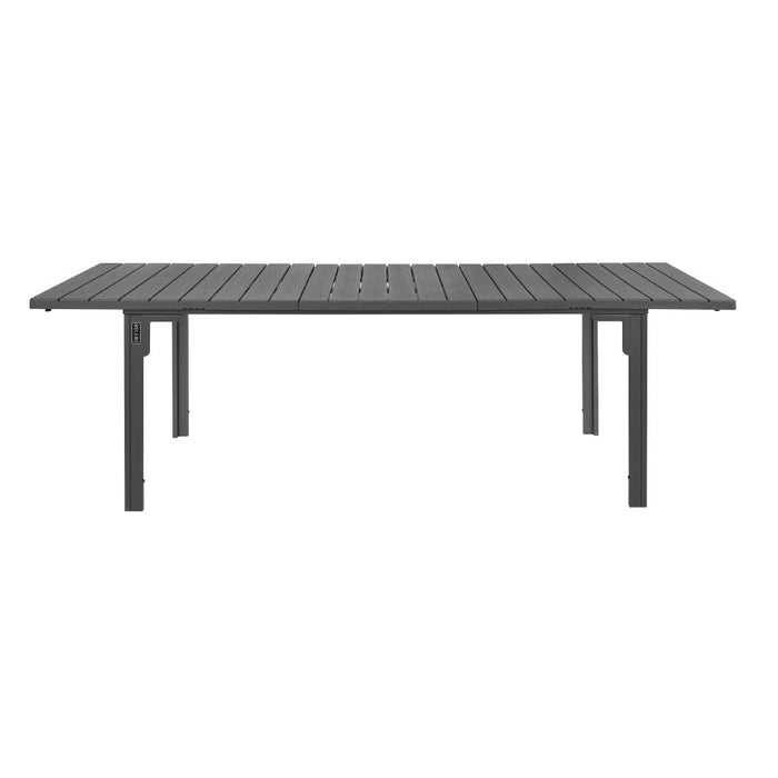 Bolero Valletta Grey Slatted Extendable Outdoor Dining Table Bolero
