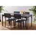 Bolero Valletta Grey Slatted Extendable Outdoor Dining Table Bolero