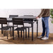 Bolero Valletta Grey Slatted Extendable Outdoor Dining Table Bolero
