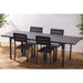 Bolero Valletta Grey Slatted Extendable Outdoor Dining Table Bolero