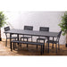 Bolero Valletta Grey Slatted Extendable Outdoor Dining Table Bolero