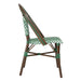 Bolero Parisian Style PE Rattan Chair Green Dot Mix (2 Pack) Bolero