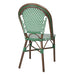 Bolero Parisian Style PE Rattan Chair Green Dot Mix (2 Pack) Bolero