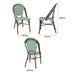Bolero Parisian Style PE Rattan Chair Green Dot Mix (2 Pack) Bolero