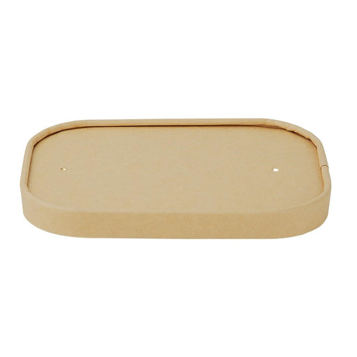 Fiesta Recyclable Paper Lids for Rectangular Containers (300 Pack) Fiesta Recyclable
