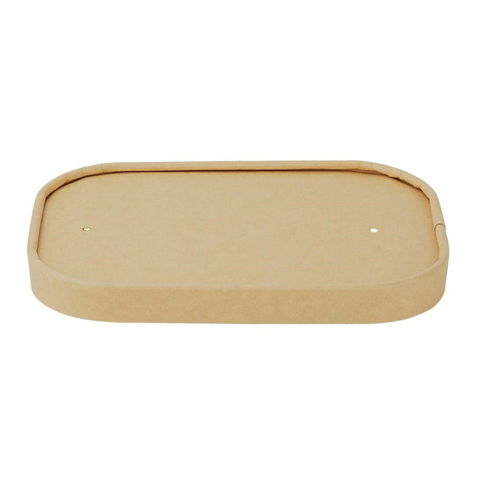 Fiesta Recyclable Paper Lids for Rectangular Containers (300 Pack) Fiesta Recyclable