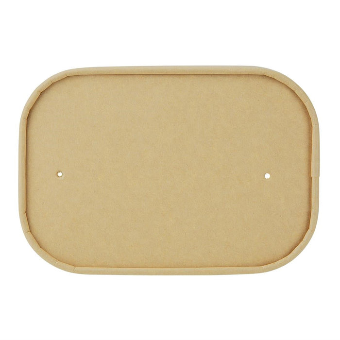 Fiesta Recyclable Paper Lids for Rectangular Containers (300 Pack) Fiesta Recyclable