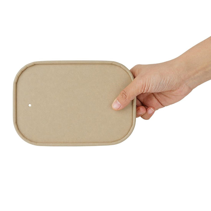 Fiesta Recyclable Paper Lids for Rectangular Containers (300 Pack) Fiesta Recyclable