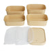 Fiesta Recyclable Paper Lids for Rectangular Containers (300 Pack) Fiesta Recyclable