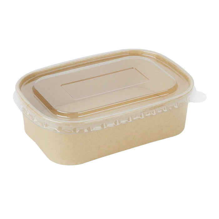 Fiesta Recyclable PET Lids for Rectangular Containers (300 Pack) Fiesta Recyclable