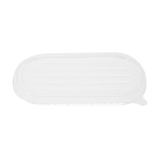 Fiesta Recyclable PET Lids for Bagasse Oval Containers (100 Pack) Fiesta Recyclable