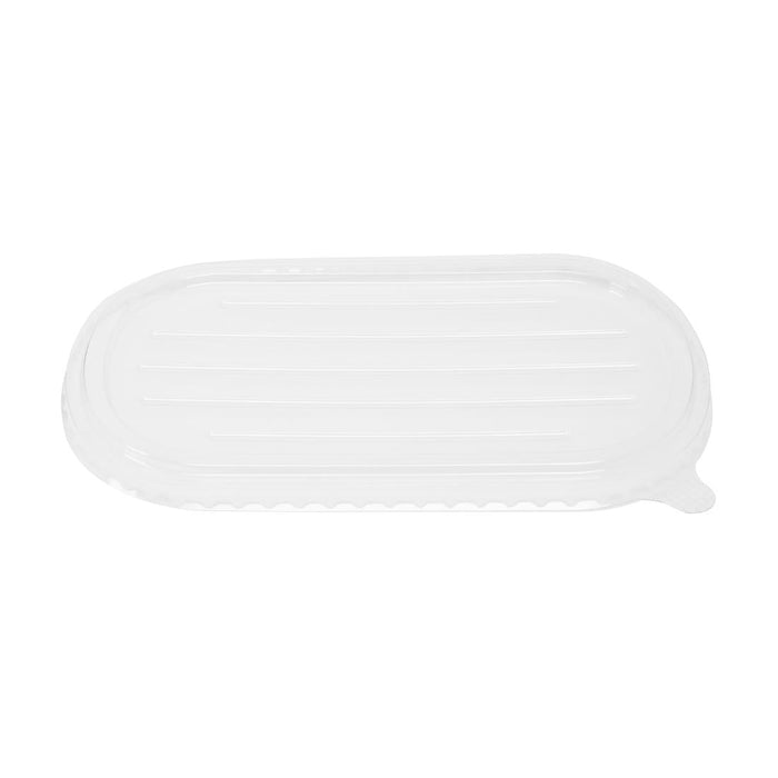 Fiesta Recyclable PET Lids for Bagasse Oval Containers (100 Pack) Fiesta Recyclable