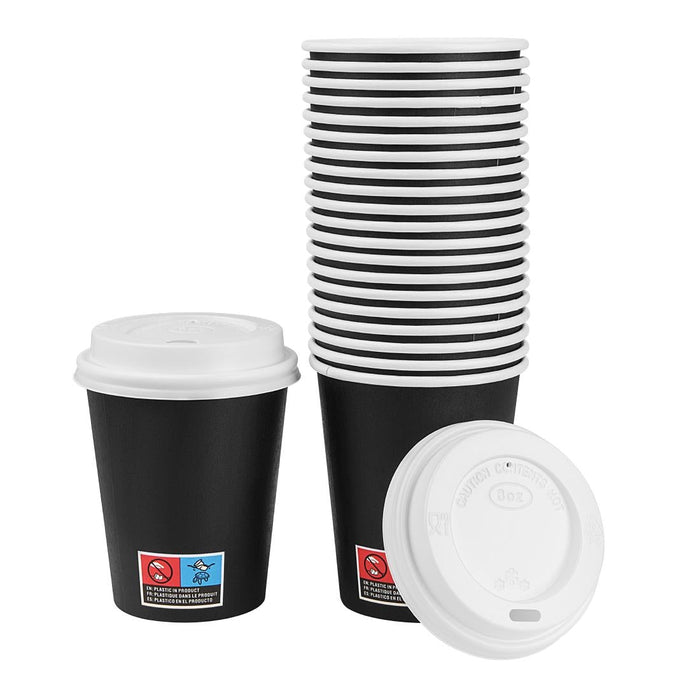 Nisbets Essentials Hot Cups and Lids Pack 8oz (350 Pack) Nisbets Essentials