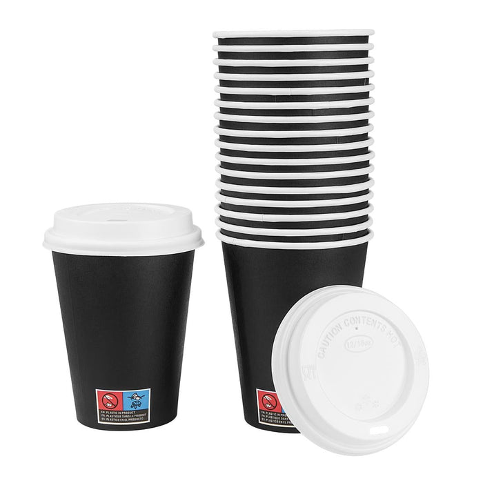 Nisbets Essentials Hot Cups and Lids Pack 12oz (300 Pack) Nisbets Essentials