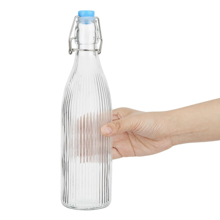 Olympia Ridged Swing Top Water Bottles 500ml (6 Pack) Olympia