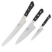 Contains: Bread/Roast knife 270mm, Chef Knife with Dimples 200mm & Paring Knife 125mm