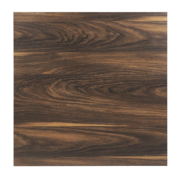 Bolero Complete Table Square Dark Wood Effect 700mm Bolero