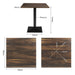 Bolero Complete Table Square Dark Wood Effect 700mm Bolero