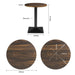 Bolero Complete Table Round Dark Wood Effect 600mm Bolero