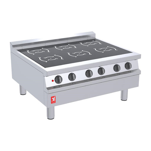 6 x 1.85kW induction boiling top