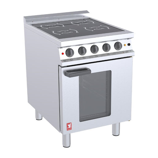 4 zone induction range with fan-assisted oven