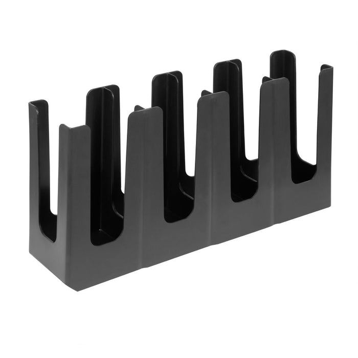 Nisbets Essentials 4-Slot Cup Holder Polypropylene Black Nisbets Essentials