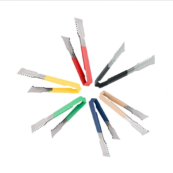 Set of six tongs. Length: 9.5'' / 24cm