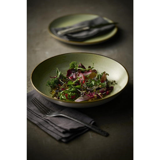Churchill Stonecast Raw Green Evolve Coupe Plates 220mm (12 Pack) Churchill Super Vitrified