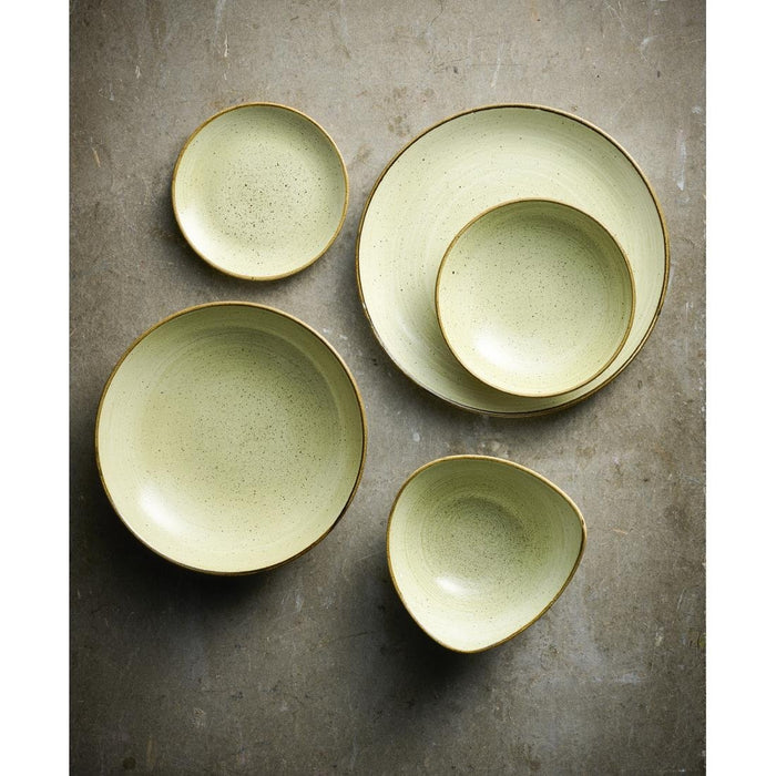 Churchill Stonecast Raw Green Evolve Coupe Plates 165mm (12 Pack) Churchill Super Vitrified