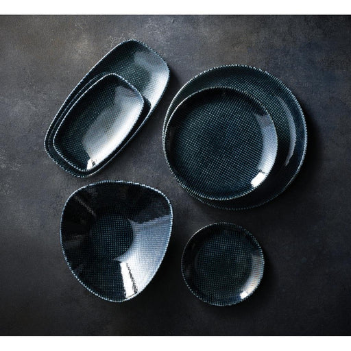 Churchill Studio Prints Astro Metallic Blue Evolve Coupe Plates 260mm(12 Pack) Churchill Super Vitrified