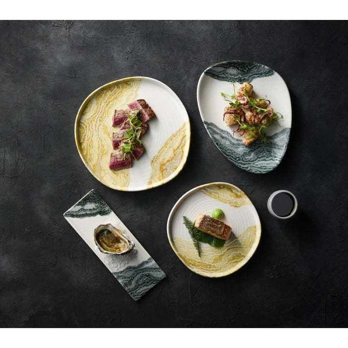 Churchill Tide Black Triangle Chefs Plates 255 x 203mm (12 Pack) Churchill Super Vitrified