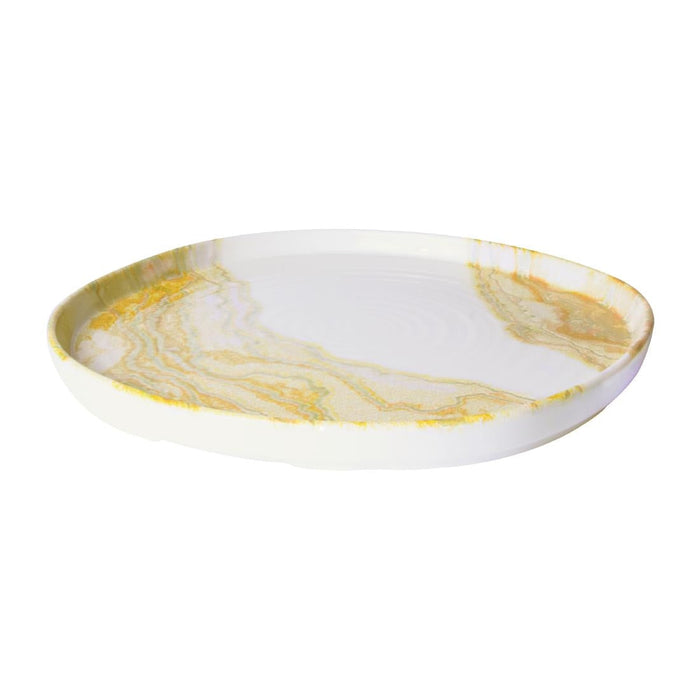 Churchill Tide Gold Organic Walled Plates 203mm (6 Pack) Churchill Super Vitrified