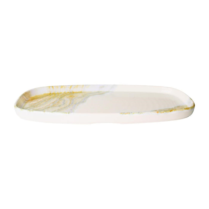 Churchill Tide Gold Oblong Chefs Plates 280 x 127mm (6 Pack) Churchill Super Vitrified