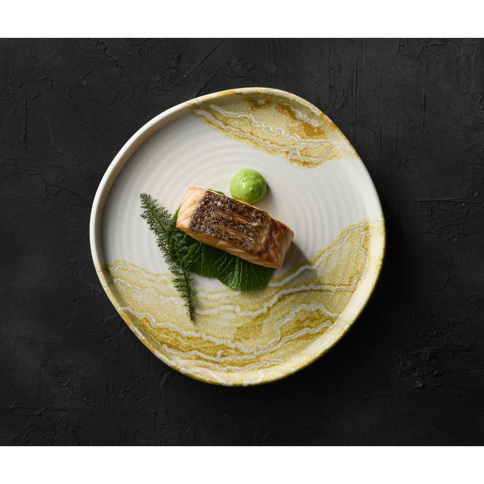 Churchill Tide Black Organic Walled Plates 255mm (6 Pack) Churchill Super Vitrified