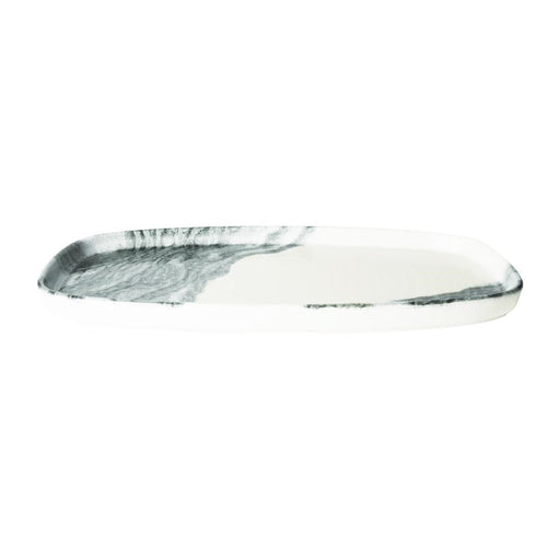 Churchill Tide Black Oblong Chefs Plates 305 x 178mm (6 Pack) Churchill Super Vitrified