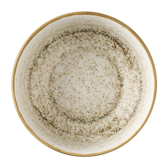 Churchill Nourish Cinnamon Brown Barley White Kochi Shallow Bowls 266ml (12 Pack) Churchill Super Vitrified