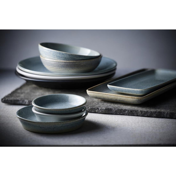 Dudson Evo Azure Rectangular Platters Blue 254x101mm (6 Pack) Dudson