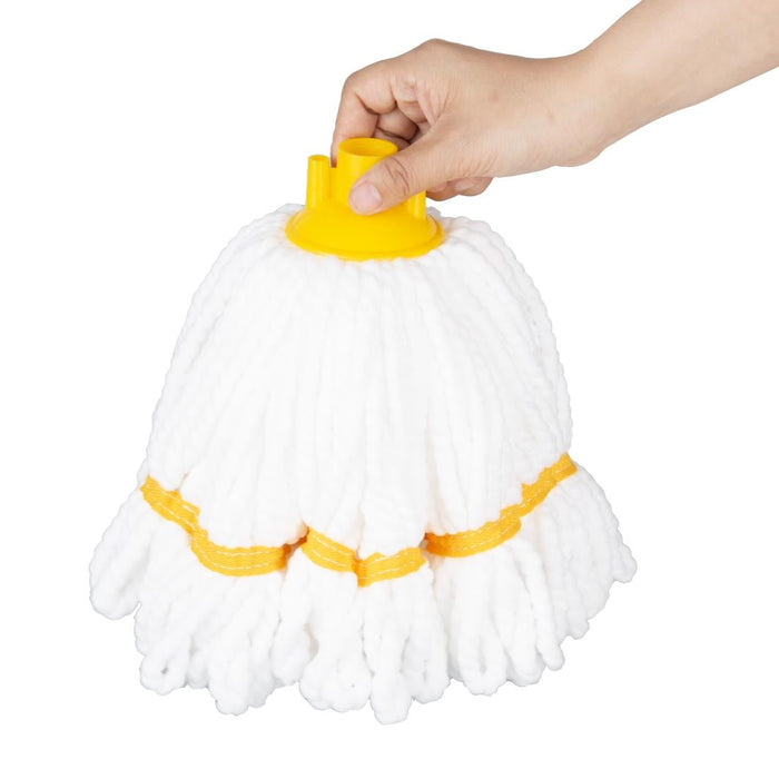 Jantex Microfibre Mop Head Yellow Stripe 150g Jantex