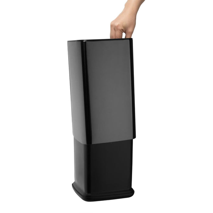 Bolero Square Waste Bin Titanium Black 7Ltr Bolero