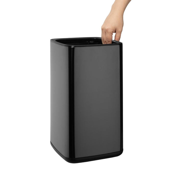 Bolero Square Waste Bin Titanium Black 10Ltr Bolero