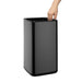 Bolero Square Waste Bin Titanium Black 10Ltr Bolero