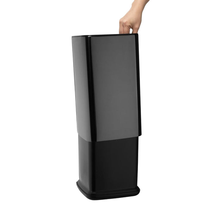 Bolero Square Waste Bin Titanium Black 10Ltr Bolero