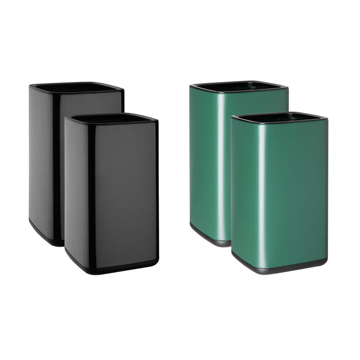 Bolero Square Waste Bin Titanium Black 10Ltr Bolero