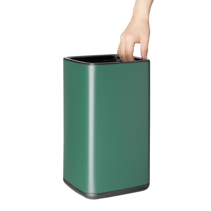 Bolero Square Waste Bin Green 7Ltr Bolero