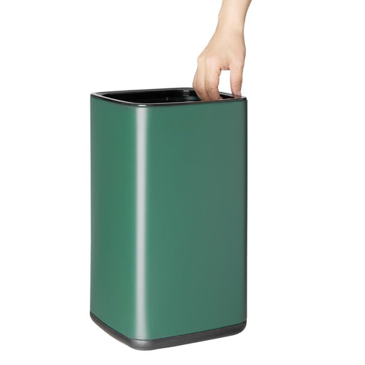 Bolero Square Waste Bin Green 10Ltr Bolero