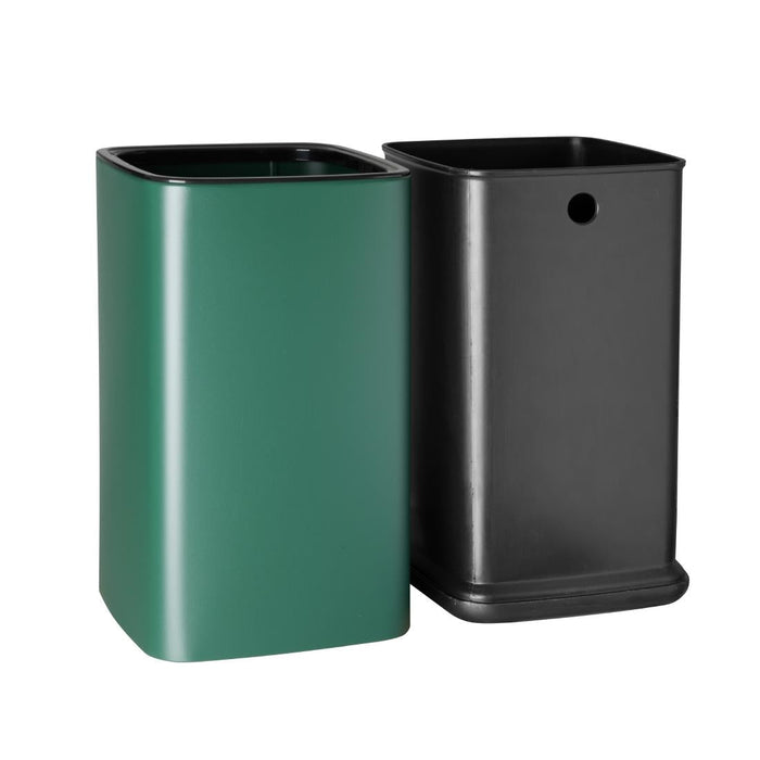 Bolero Square Waste Bin Green 10Ltr Bolero