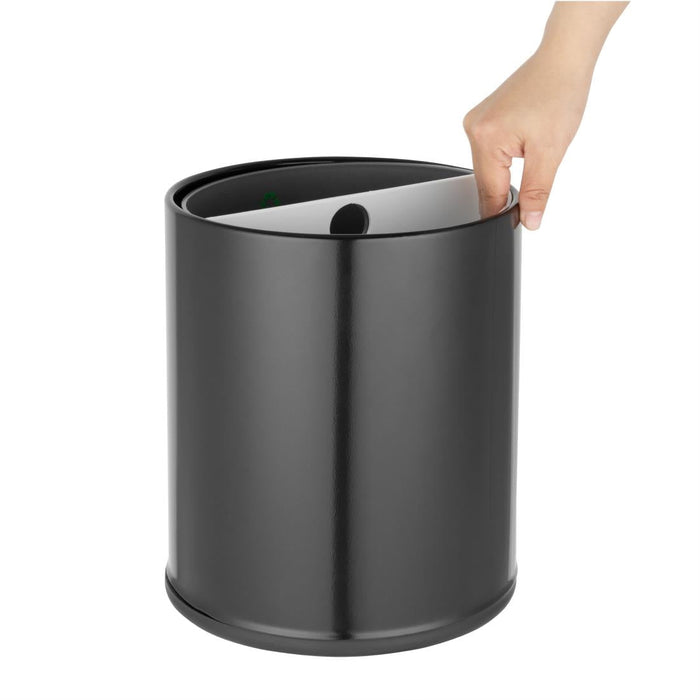 Bolero 2 Compartment Hotel Bin Black Bolero