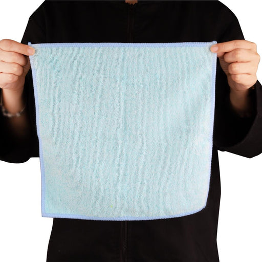 Jantex Microfibre Cloths Blue 400x400mm (5 Pack) Jantex