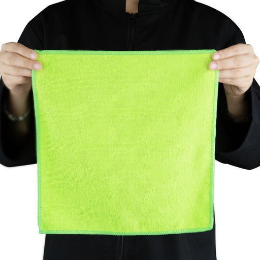 Jantex Microfibre Cloths Green (5 Pack) Jantex